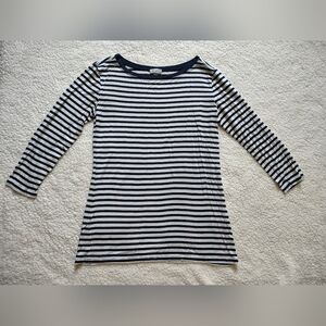 *5 for $25* Susina Women's Medium 3/4 Sleeve Blue & White Striped Top